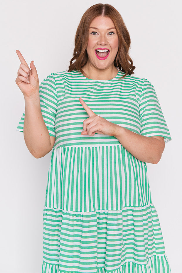 Alani Green Stripe Dress – Little Party Dress