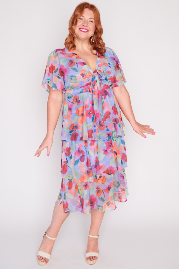 Rowen Whimsical Water Colour Dress – Little Party Dress