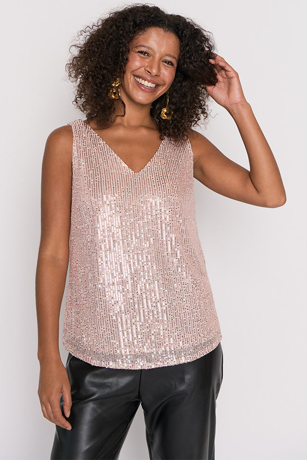 Rylee Rose Gold Sequins Party Tank – Little Party Dress