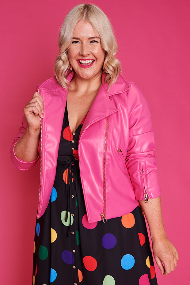 Hot pink jacket australia sale