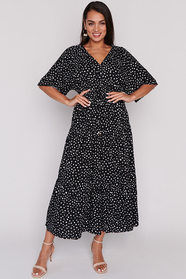 Maddie Black Irregular Spot Dress – Little Party Dress