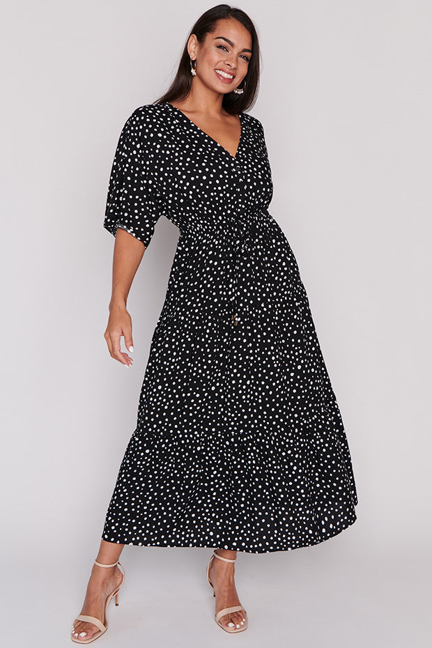 Maddie Black Irregular Spot Dress – Little Party Dress